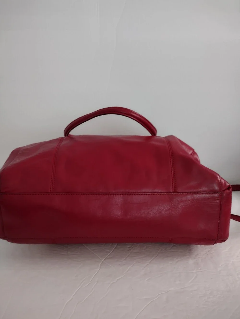Vintage Y2K Coach Red Leather Christie Carryall Satchel Tote Bag Coquette Chic